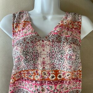 Violet & Claire - multi sleeveless pink top